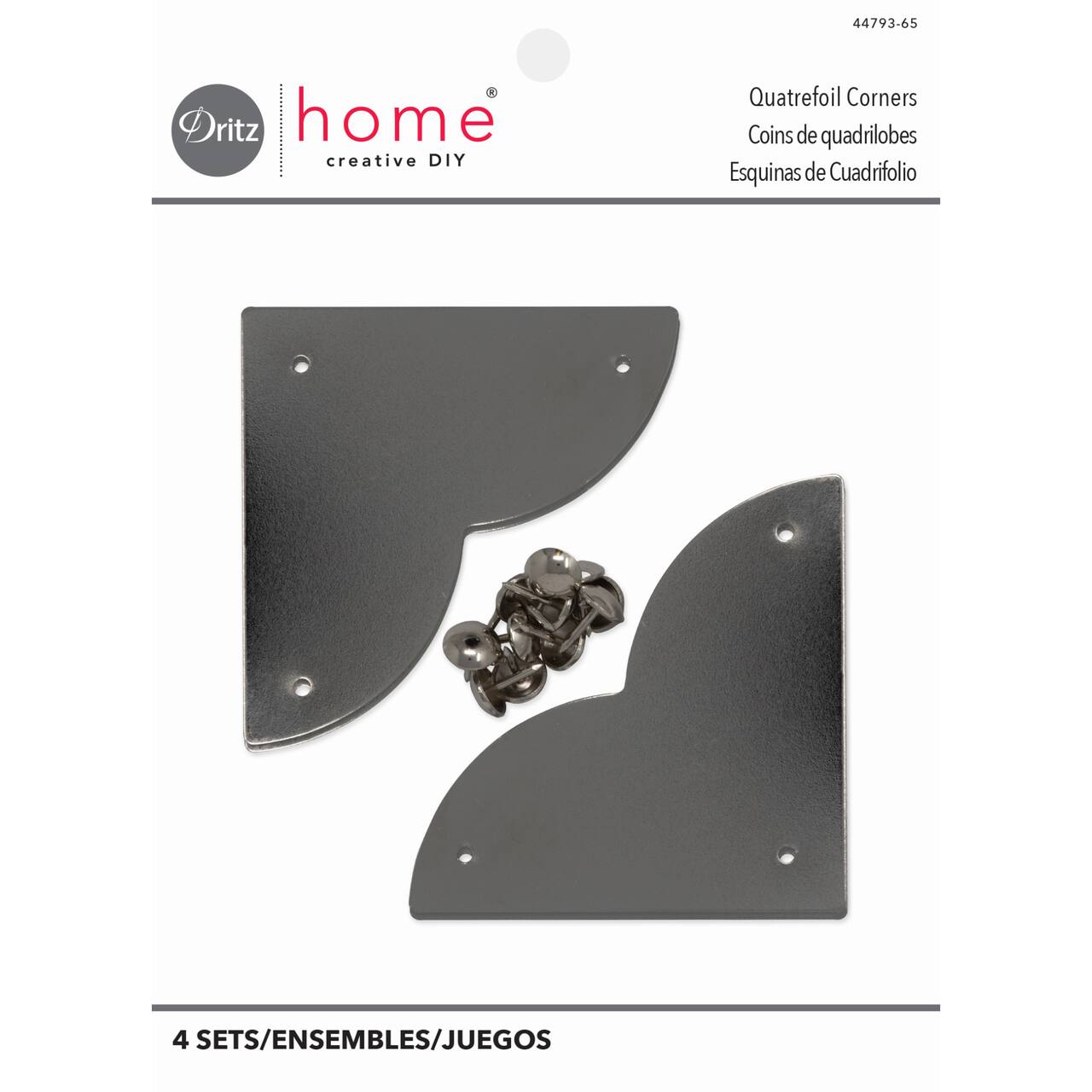 Dritz® Home Pack of 3 Large Textured Quatrefoil Corners, 3ct.